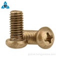 Brass Pan Head Machine Screws Small brass pan head machine screws cross type Manufactory